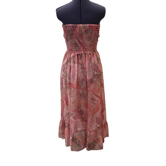 NWT‎ Strapless Arianne Dress Misa Los Angeles Paisley Pink Chiffon Size M - Picture 4 of 16